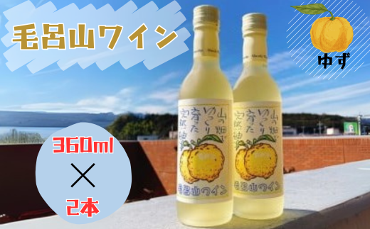 【ゆずのお酒】毛呂山ワイン(ゆず) 360ml×2本セット埼玉県毛呂山町11000酒・アルコールワイン