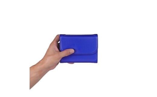 千菱小 フラップ/ ブルー M072広島県広島市99000衣類・装飾品・工芸品財布