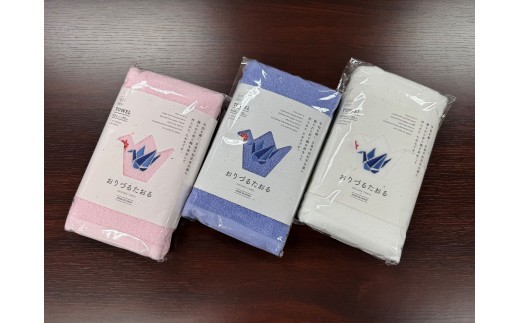 折り鶴再生甘撚りフェイスタオルセット 刺繍入り広島県広島市12000雑貨・日用品寝具・タオル