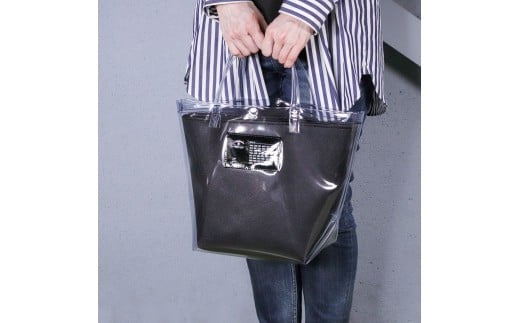 PVCトート/ ブラック E123広島県広島市59000衣類・装飾品・工芸品鞄・バッグ