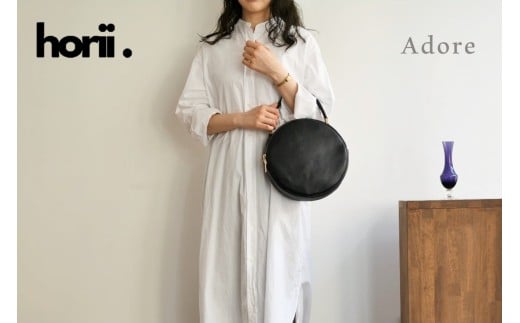 【horii.】 ラウンドバッグ アドレ  (147-3) PAGOT 本革 レザーバッグ レディースバッグ ショルダー ポシェット 受注生産兵庫県西脇市147000衣類・装飾品・工芸品鞄・バッグ