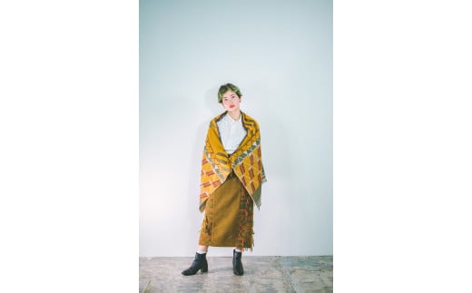 30-34【POLS】FUSAストール(HASHIGOキャメル)兵庫県西脇市30000衣類・装飾品・工芸品その他 装飾品・工芸品