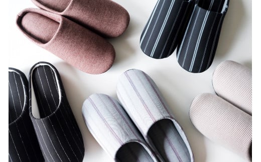 播州織 スリッパ 「Slippers」 全5色 (17-54) Cotton Drill (red)・Mサイズ兵庫県西脇市17000衣類・装飾品・工芸品その他 装飾品・工芸品