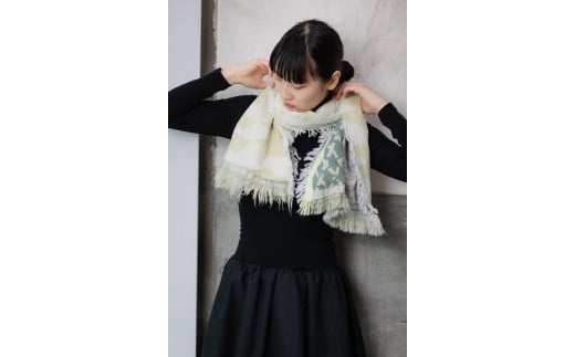 【POLS】MOHIKANストール meadowイエロー(41-7)兵庫県西脇市41000衣類・装飾品・工芸品その他 装飾品・工芸品