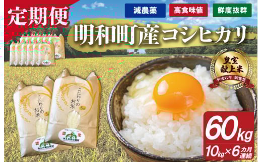 ★レビューキャンペーン対象★三重県産 山本農産のお米(コシヒカリ)の定期便 10kg×6回 yn4三重県明和町180000米・パン白米