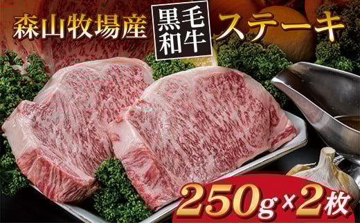 きめ細かく柔らかい肉質 黒毛和牛 厚切り ステーキ 250g × 2枚 合計 500g 牛肉 和牛 | 森山牧場 ステーキ250g × 2枚 お肉 国産牛 _d-81佐賀県多久市31000肉牛肉