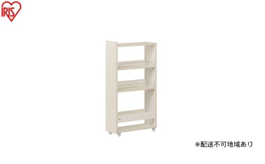 キッチン隙間収納ラック KSRーL160 ホワイト 隙間収納 すきま収納 ラック 16cm キッチンラック スリム キャスター付き ストッカー 収納 おしゃれ パントリー 棚 薄型 冷蔵庫横 洗面所 キッチン