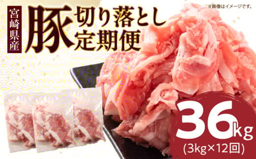 数量限定 12か月 お楽しみ 定期便 小分けで便利  豚 切り落とし 総重量36kg お肉 豚肉 国産 小分け 真空パック 個包装 万能食材 おすすめ おかず 食品 お弁当 豚丼 しゃぶしゃぶ お祝い 記念日