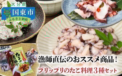 漁師直伝のおススメ商品!プリップリのたこ料理3種セット_29243A大分県国東市14000魚介・海産物イカ・タコ・ウニ