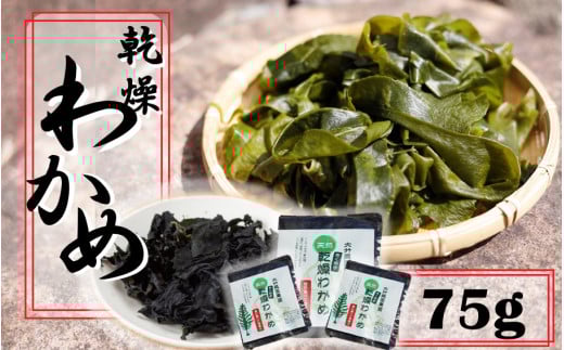 ミネラル豊富な海の野菜!乾燥わかめ75g(18g×3P・7g×3P)_2218R大分県国東市11000魚介・海産物のり・海藻