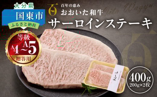 【贈答用】A4〜A5等級おおいた和牛サーロインステーキ400g(200g×2枚)_2421R大分県国東市19000肉牛肉