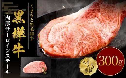 くまもと黒毛和牛 杉本本店 黒樺牛 A4~A5等級 肉厚サーロインステーキ 300g熊本県相良村25000肉牛肉