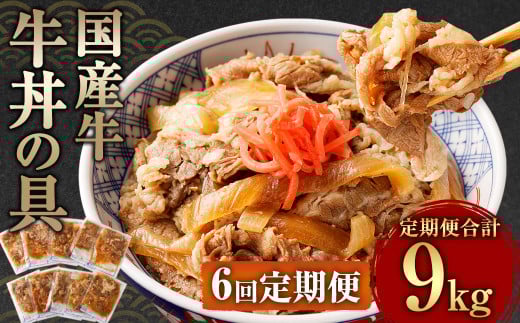 【定期便6回】牛丼の具 150g×10パック 1.5kg 合計9kg熊本県相良村90000肉牛肉