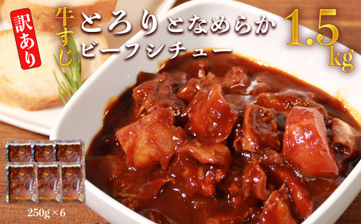 【訳あり】具だくさん やわらか牛すじシチュー 250g×6パック 計1.5kg熊本県相良村20000鍋セット・総菜・加工食品総菜