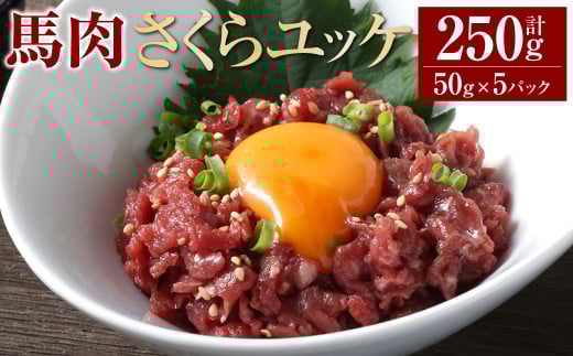 馬肉さくらユッケ250g(50g×5パック) 馬刺 馬刺し おつまみ熊本県相良村15000肉ジビエ