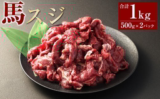 馬スジ1kg(500g×2パック) 馬肉 お肉 煮込み熊本県相良村15000肉ジビエ
