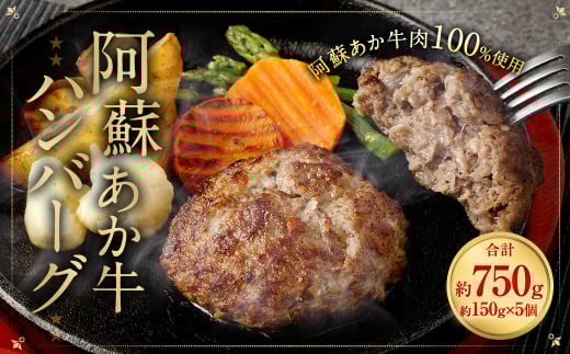阿蘇あか牛ハンバーグ 150g×5個 牛肉 冷凍 ハンバーグ熊本県相良村17000肉牛肉