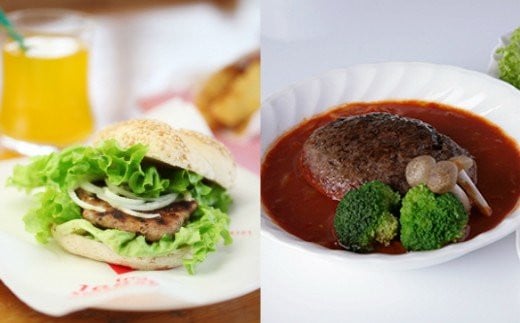 さんべバーガーのハンバーガーセット&ハンバーグ(配達指定日不可)【ハンバーガー 手作り セット パテ 100g バンズ 60g 5セット ハンバーグ 200g 5個 詰め合わせ 冷凍 贈答 ギフト】島根県大