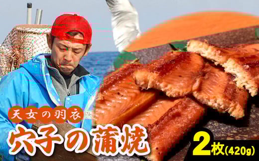 あなご 蒲焼 2枚 合計420g 天女の羽衣【合計420g 穴子蒲焼き 魚介類 魚 穴子 アナゴ 蒲焼き 仕込み醤油 タレ付き 山椒付き 新鮮 冷凍 真空パック 贈答 ギフト 父の日 母の日】島根県大田市20000