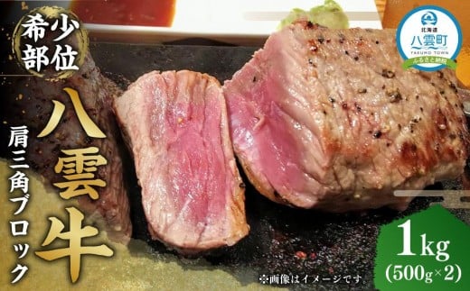 【北海道情報雑誌で紹介!】八雲牛 肩三角 1kg(500g×2P)ブロック 【 肉 お肉 にく 牛 牛肉 肩三角 ブロック 1kg 500g×2パック 食品 グルメ お取り寄せ お取り寄せグルメ 人気 おすすめ  八雲町