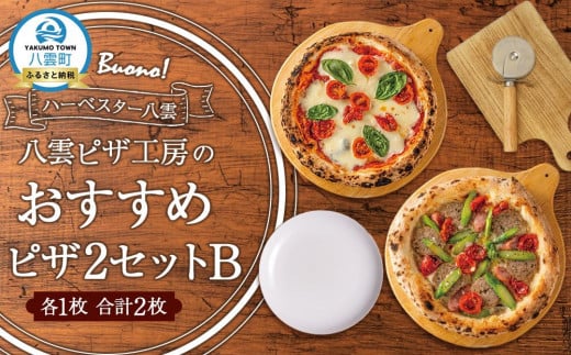 ハーベスター八雲 八雲ピザ工房のピザ2セットB【北海道産チーズの贅沢マルゲリータ/八雲産豚のサルシッチャと粗びきソーセージのピザ】【 ピザ ピザセット マルゲリータ ソーセージピ