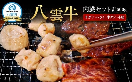 【北海道情報雑誌で紹介!】八雲牛 内臓セット(サガリ・ハラミ・牛タン・小腸)総重量600g【 肉 お肉 にく 牛 牛肉 サガリ ハラミ 牛タン 小腸 焼き肉 焼肉 食品 グルメ お取り寄せ お取