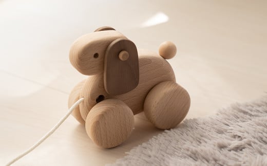 AH1 木のおもちゃ「 コイヌ 」【 木製 玩具 おもちゃ こども 子ども 手作り ハンドメイド 無垢 無塗装 安全 贈り物 プレゼント お祝い 出産祝い 誕生日 】兵庫県宍粟市10000雑貨・日用品おも