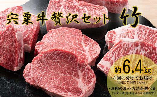 F11 宍粟牛贅沢セット【竹 6.4kg】 宍粟牛 は 但馬牛 の 血統を受け継いだ 黒毛和牛  ステーキ もも 焼肉 すき焼き スライス しゃぶしゃぶ 生肉 精肉 ブランド牛 国産牛 贈り物 セット 大容