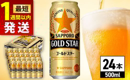 yŒZ1TԈȓzTb| GOLD STAR 500ml×24 cs / ЈX@r[ Tb|   c[ARDC120]啪cs17800EAR[r[EA