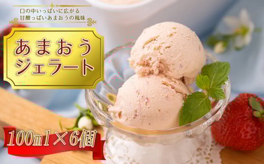 3V10 こだわり!福岡産あまおうジェラート100ml×6個福岡県東峰村17000果物・フルーツいちご