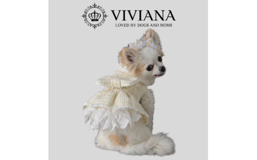 ドッグウェア「VIVIANA」2ndAnniversaryドレス(White)|犬服 犬用 犬用ワンピース 犬用ドレス サイズ展開神奈川県秦野市39000衣類・装飾品・工芸品その他 装飾品・工芸品