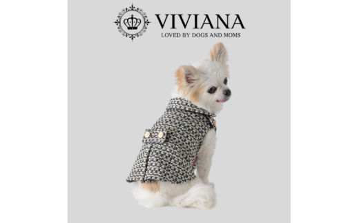 ドッグウェア「VIVIANA」2ndAnniversaryベスト(Black)|犬服 犬用 犬用ワンピース 犬用ドレス サイズ展開神奈川県秦野市39000衣類・装飾品・工芸品その他 装飾品・工芸品