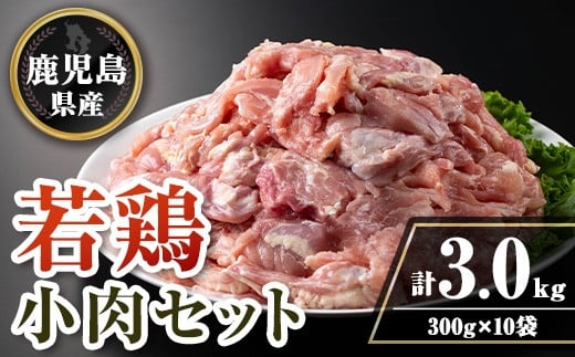 isa725 鹿児島県産若鶏小肉(せせり)セット(計3kg・300g×10P) 鹿児島県産 国産 鶏肉 鳥肉 とり肉 若鶏 小肉 せせり 焼き鳥 バーベキュー BBQ 炒め物 炭火焼 焼肉 チキン 冷凍肉 冷凍 タンパク質 たん