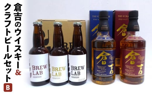 倉吉のウイスキー&クラフトビールセットB お酒 ウイスキー ハイボール モルトウイスキー ピュアモルト クラフトビール ビール エール ホップ鳥取県倉吉市78000酒・アルコールウイスキー・