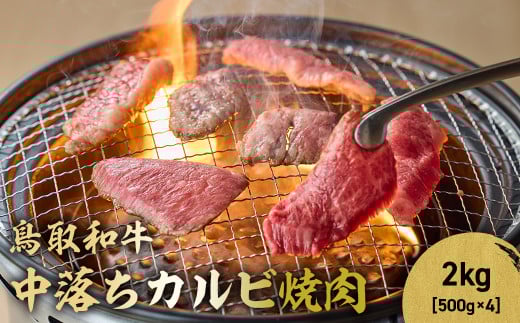 鳥取和牛 中落ちカルビ焼肉 2kg ( 500g × 4 ) 国産 ブランド牛 牛肉 焼き肉 焼肉 和牛 黒毛和牛 肉 カルビ バラ BBQ 冷凍 鳥取県 倉吉市 KR1490鳥取県倉吉市58000肉牛肉
