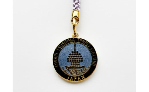 【尾張津島天王祭】七宝焼チャーム付ストラップ【紺青】愛知県津島市5000衣類・装飾品・工芸品その他 装飾品・工芸品