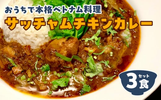 日本上陸【おうちで本格ベトナム料理】サッチャムチキンカレー(3食セット)大分県別府市10000鍋セット・総菜・加工食品総菜