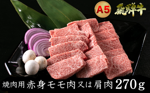 A5飛騨牛 焼肉用 赤身モモ肉又は肩肉 270g岐阜県大垣市12000肉牛肉