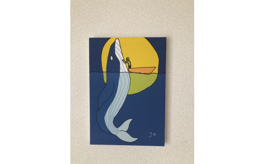 絵画『くじらにタッチしたいなぁ』小サイズ岐阜県大垣市197000衣類・装飾品・工芸品その他 装飾品・工芸品