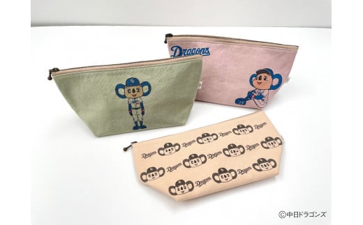 【中日ドラゴンズとのコラボアイテム】のこり染×ドアラポーチ よもぎ岐阜県大垣市10000雑貨・日用品寝具・タオル