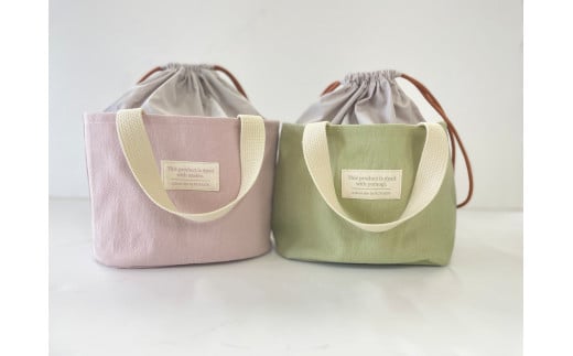 【のこり染】2way保冷ランチバッグ ブルーベリー岐阜県大垣市14000衣類・装飾品・工芸品鞄・バッグ