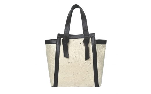 【和然WASHIKA】レザーノットハンドルバッグ 美濃の手漉き和紙 × 本革 カラー:ダークブラウン岐阜県大垣市78000衣類・装飾品・工芸品鞄・バッグ