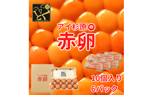 卵 赤卵 60個 (割れ保証含む) たまご アイ杉原 国産 大人気 玉子焼き 卵焼き 卵かけご飯 米 ご飯 ゆで卵 すき焼き 鳥 鶏 鶏卵 卵黄 玉子スープ 玉子焼き 生卵 産地直送 健康 ギフトお歳暮 お中