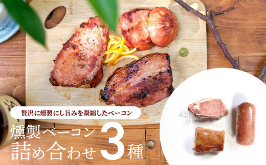 S141-006_燻製ベーコン3種詰め合わせ【E29】熊本県天草市31000肉その他 肉
