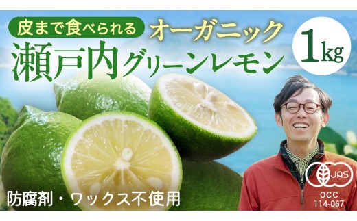 瀬戸内 オーガニック グリーンレモン 1kg レモン 有機JAS ワックス不使用 防腐剤不使用 国産 広島 選べる内容量 広島レモン 瀬戸内レモン 有機レモン ノーワックス 柑橘 産地直送 中原観光農