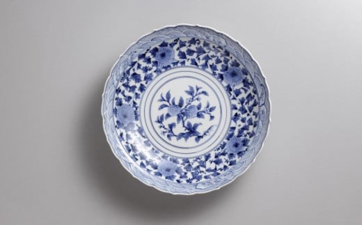 九谷焼 盛皿 桃花唐草紋石川県264000衣類・装飾品・工芸品その他 装飾品・工芸品