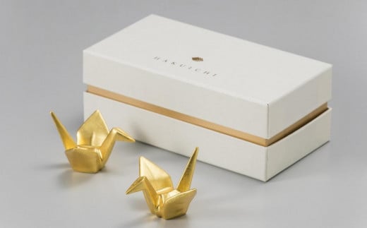金沢箔 吉祥 金の鶴箸置き(2個)石川県22000雑貨・日用品食器・グラス