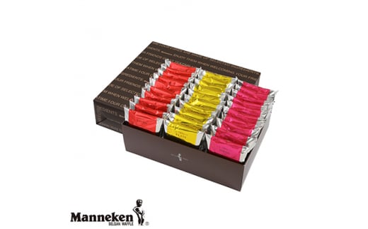 マネケン ベルギーワッフル 30個入ギフトセット プレーン ココア いちご(TP30-PCIG)_スイーツ お菓子 洋菓子 焼き菓子 ワッフル ベルギー Manneken お取り寄せスイーツ 有名 人気  贈り物 プレゼン