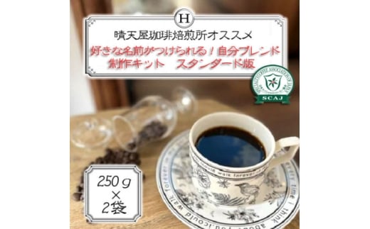 好きな名前がつけられる!自分ブレンド制作キット スタンダード版 250g×2袋【1672088】兵庫県尼崎市22000お茶・飲料コーヒー・紅茶