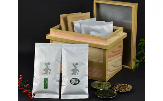 日本茶詰合せ 茶箱入り (特上宇治田原煎茶1本・上朝宮煎茶1本他 3kgサイズ茶箱) お茶 茶葉 緑茶 煎茶 ほうじ茶 国産 お取り寄せ 詰め合わせ 飲み比べ ギフト 贈り物 手土産 飲料 ドリンク
